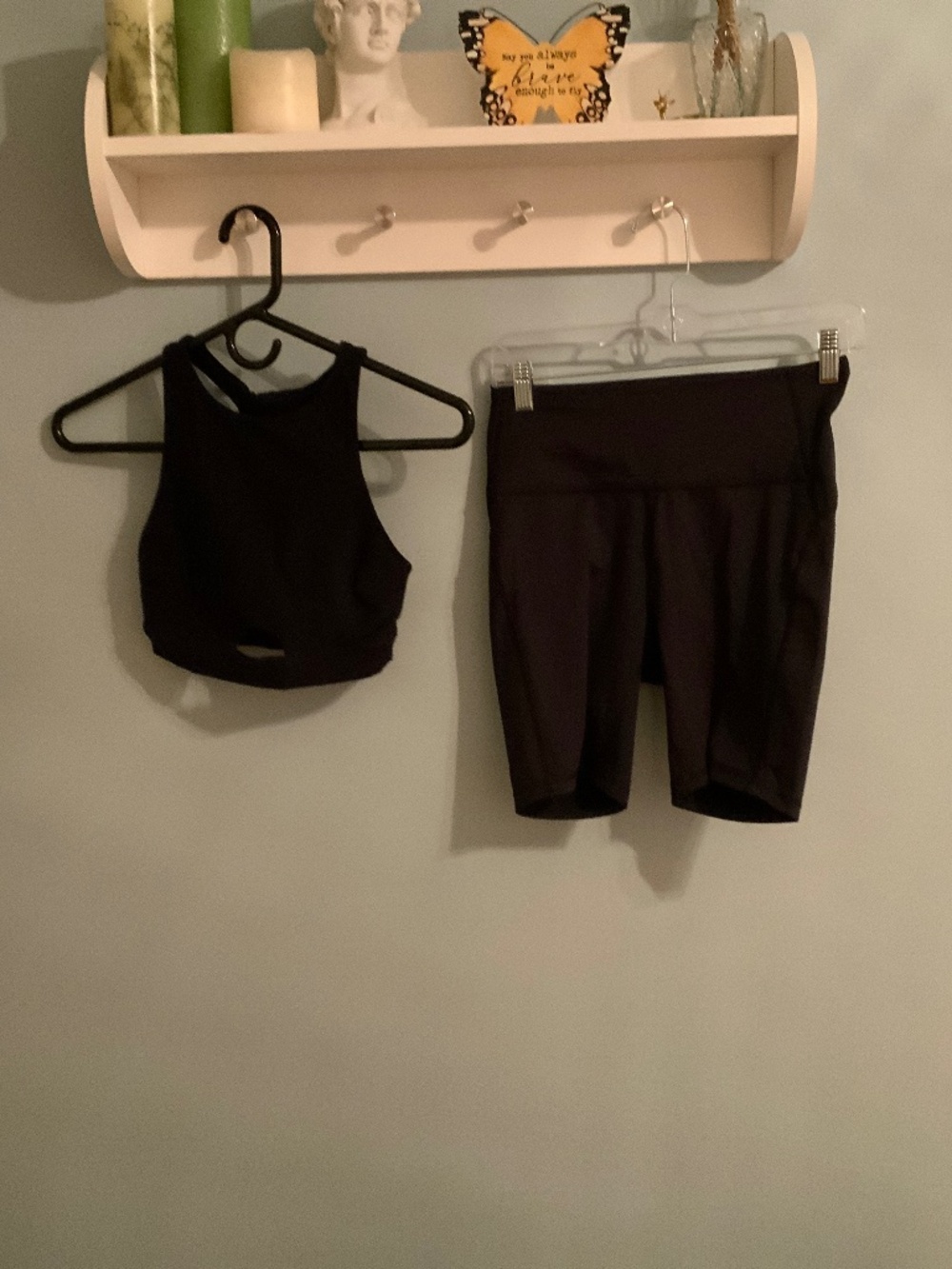 Biker shorts and Sports bra Set